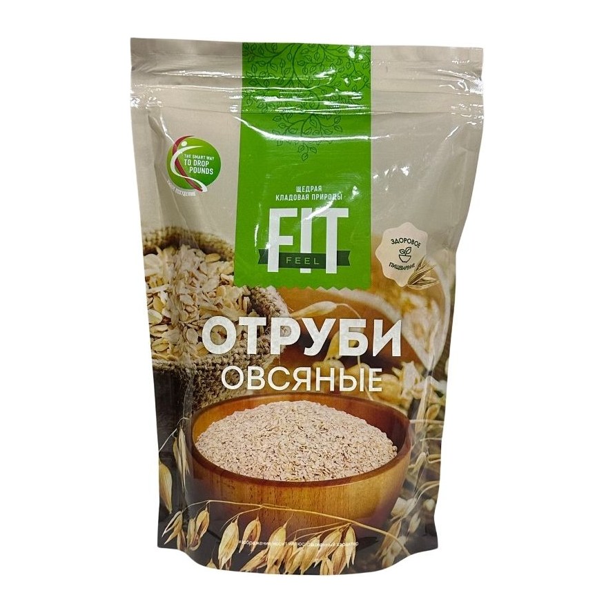 Отруби овсяные 400 гр дойпак 9 шт ТМ Fit Feel