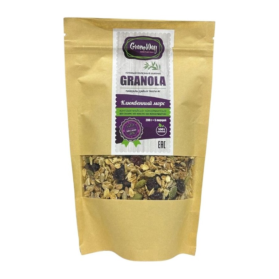 20% Гранола Клюквенный морс 200 гр