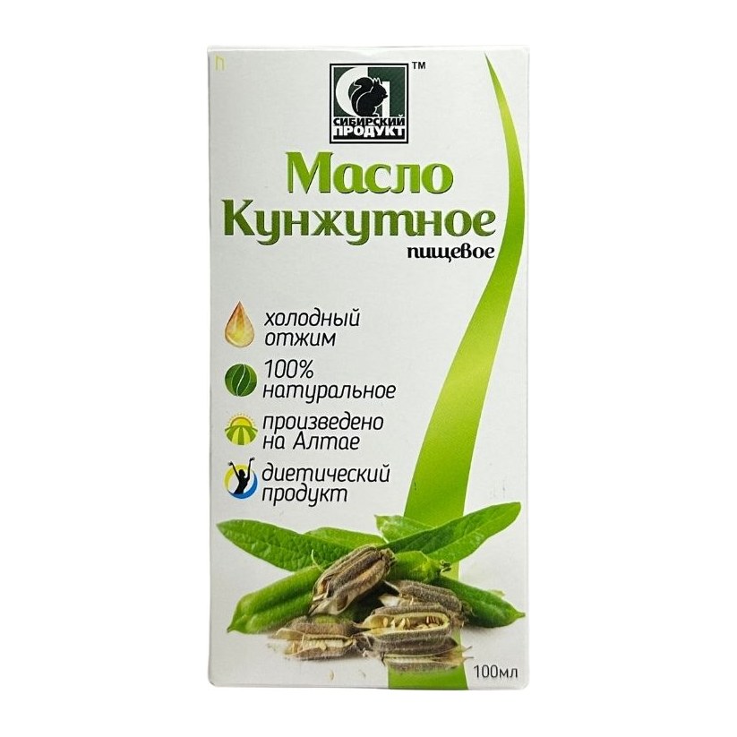 Масло нерафинированное пищевое Сибирское Кунжутное 100 мл