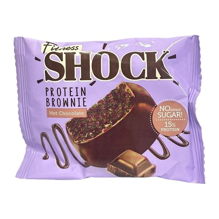 FitnesShock Изделие кондитерское глаз. Брауни Шоколадный 50гр 9шт