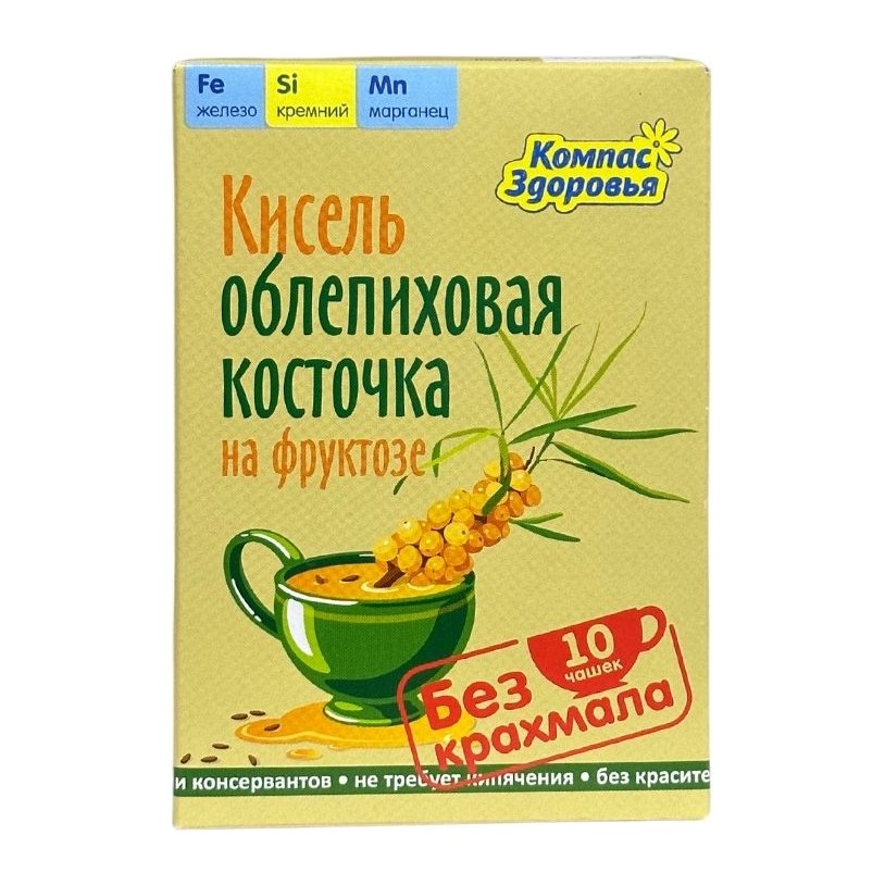 Кисель овсяно-льняной заварной Облепиховая косточка с фруктозой 150гр