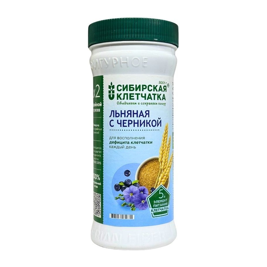 Сибирская клетчатка Льняная с черникой 280гр
