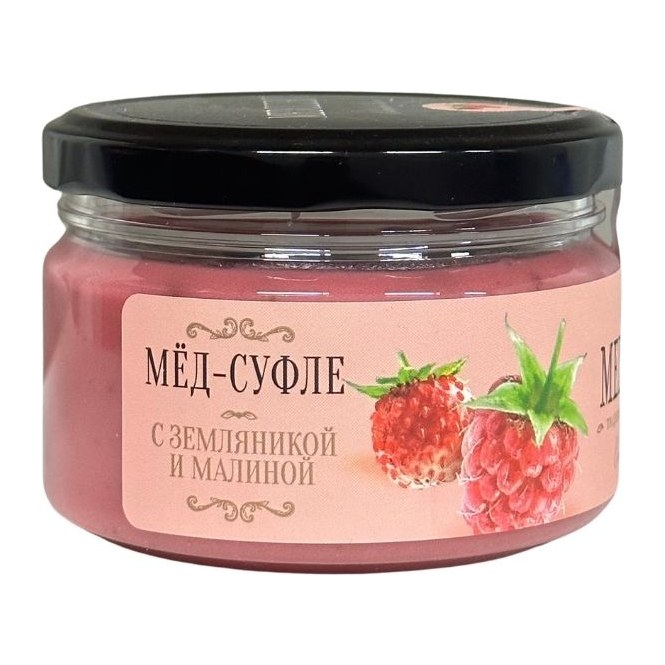 Медовое суфле с земляникой и малиной 250 гр