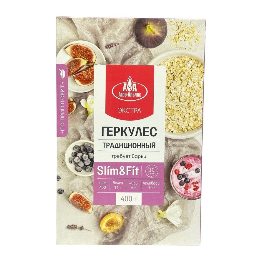 Хлопья геркулес 0,4 кг 12 шт