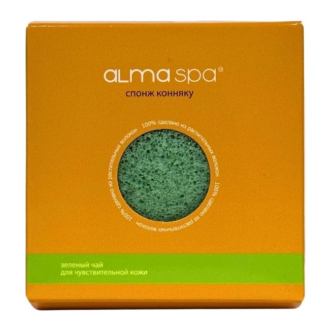 Alma spa Спонж конняку Зеленый чай для чувствительной кожи