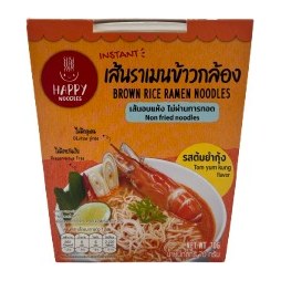 Лапша рамен из коричневого риса быстрого приготовл Том Ям Happy Noodle стакан 70 гр 24 шт