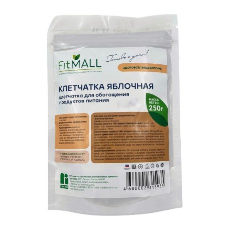 Фитпарад Клетчатка яблочная 250гр TM FitMall 9шт