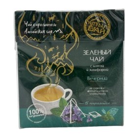 Алтын Бай Чай зеленый С мятой и зизифорой вечерний 30гр