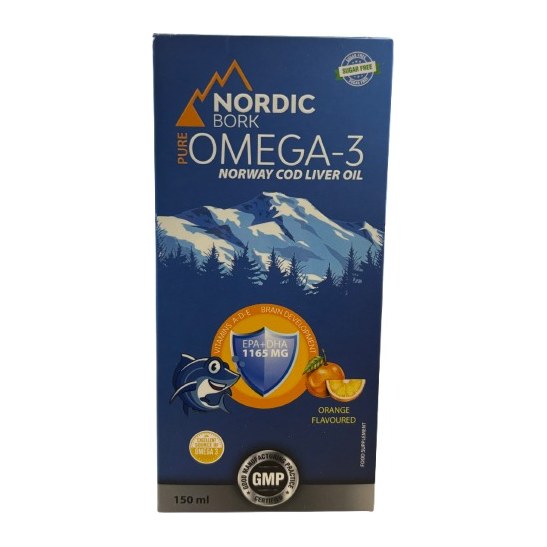 Nordic Bork Omega 3, orange flavoured, 150мл