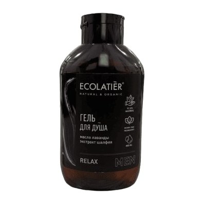 ECOLATIER Мужской гель для душа Relax 400мл 10шт