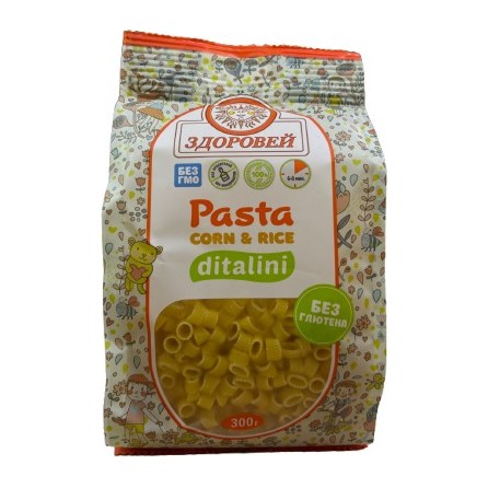 Макароные изделия кукурузно-рисовые Pasta Ditalini 300гр