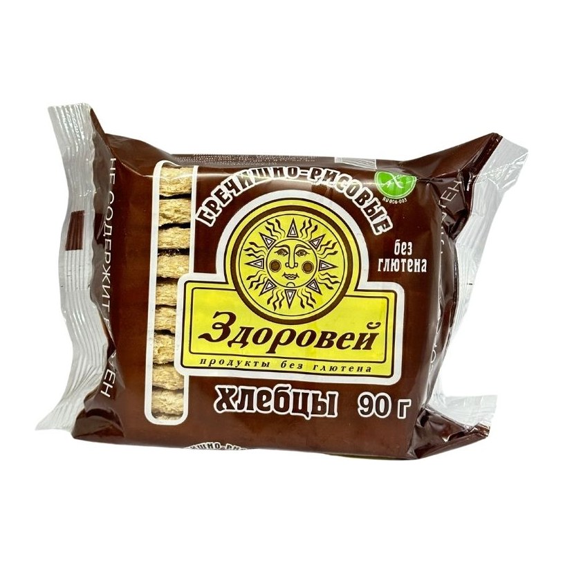 Здоровей Хлебцы хрустящие гречишно-рисовые 90гр 26шт