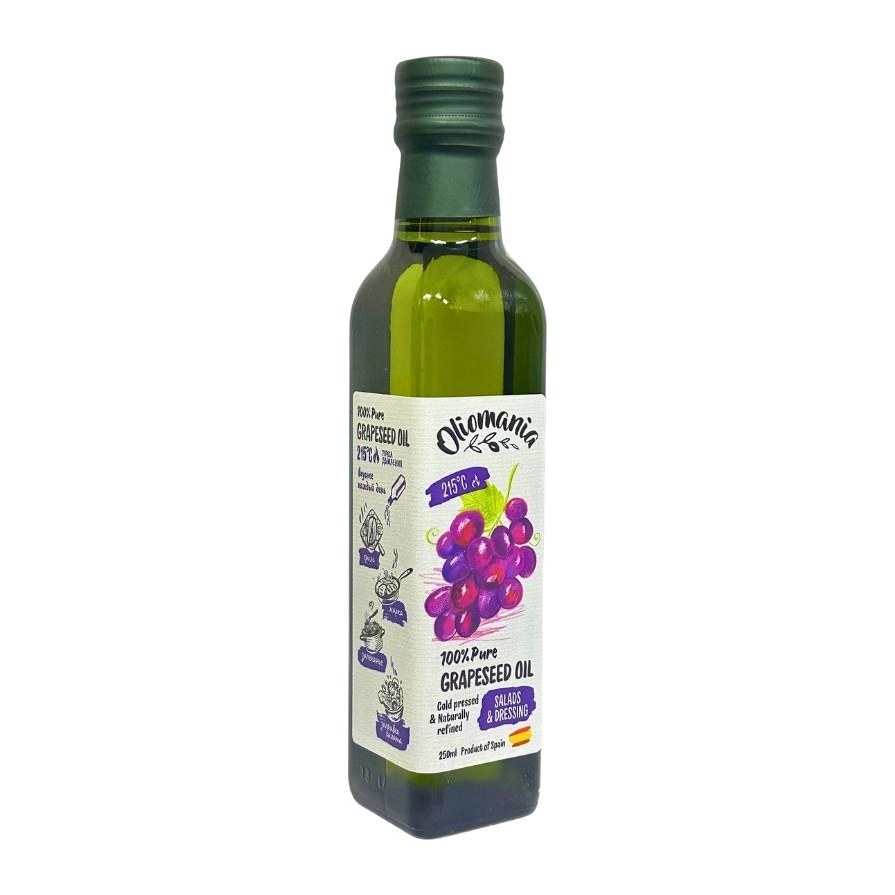 Масло виноградной косточки раф. 100% Oliomania 250 мл