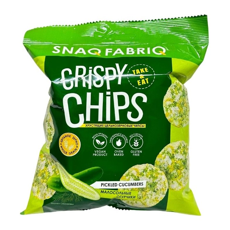 SNAQ FABRIQ Чипсы ц/з со вкусом Малосоленые огурчики 50гр 14шт