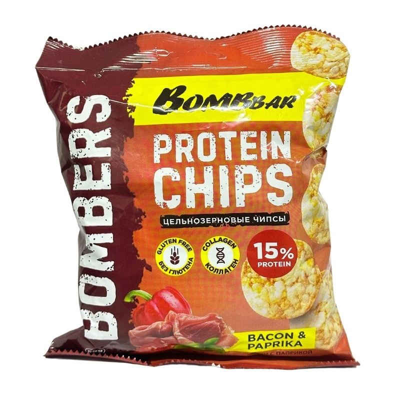 Bombbar Чипсы ц/з со вкусом Бекон с паприкой 50гр 14шт