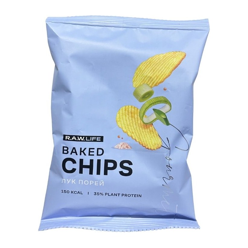 Рау лайф Baked Chips Лук порей 35гр 6шт