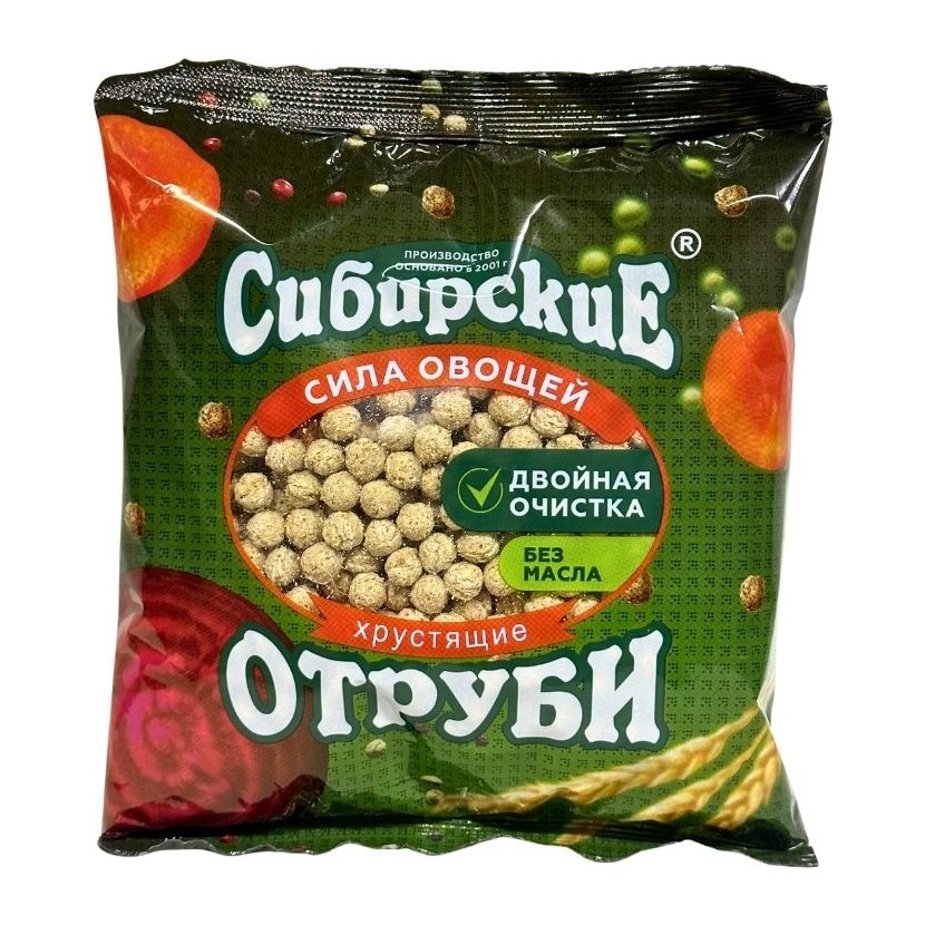 Сибирские отруби хрустящие Сила овощей 100 гр 25шт
