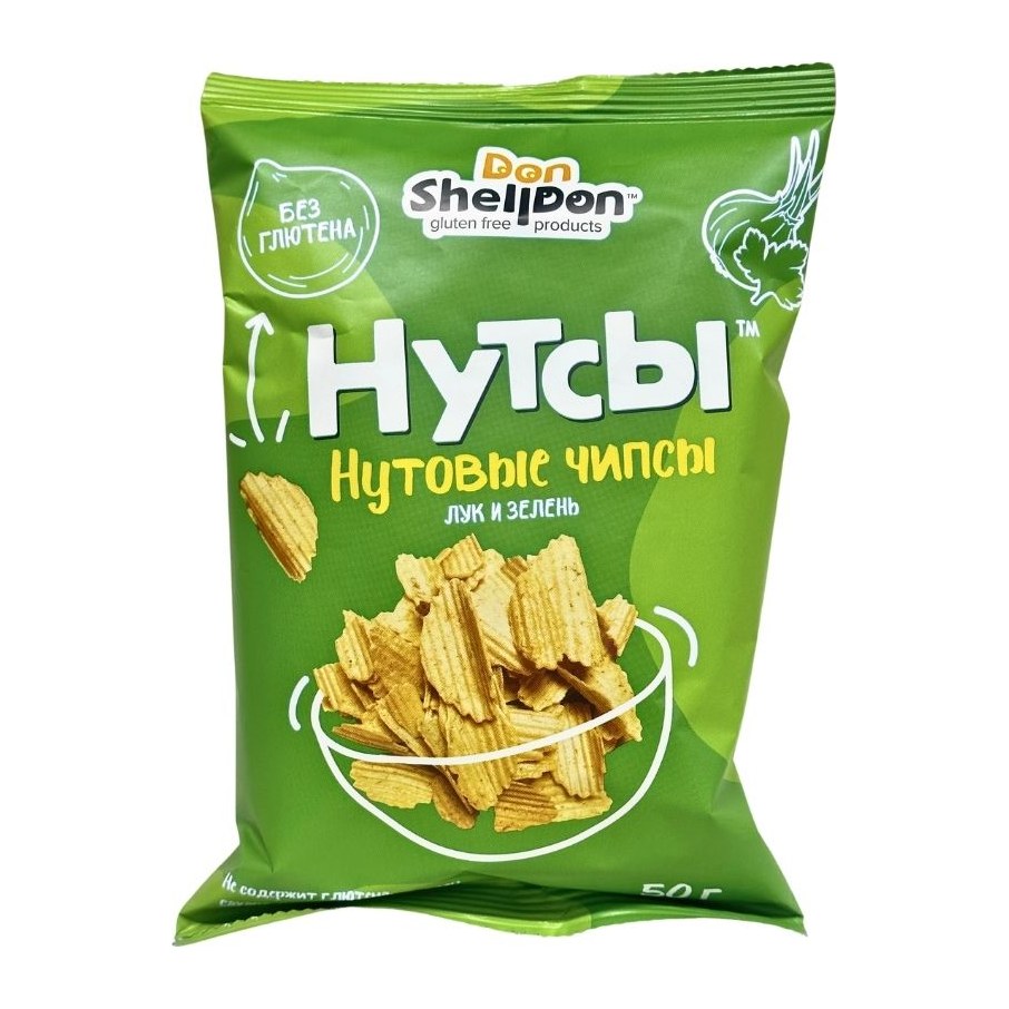 Чипсы нутовые НУТСЫ Лук и зелень 50 гр