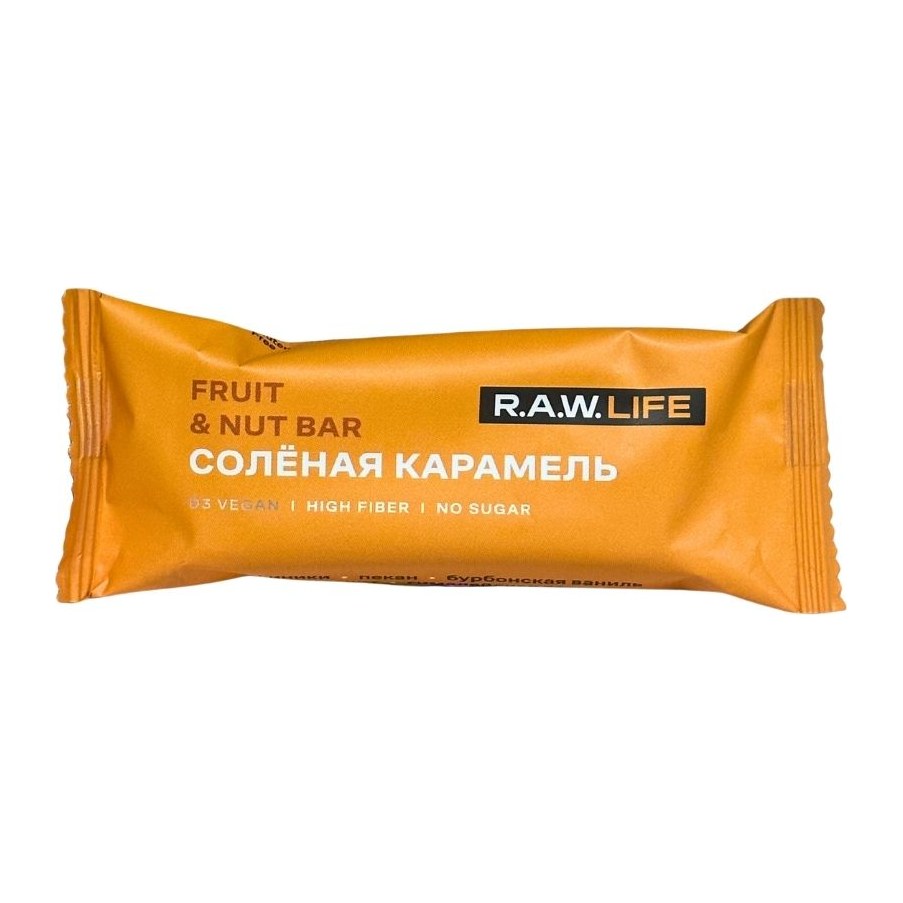 Рау Лайф Орехово-фруктовый батончик Соленая карамель 47г 15 шт