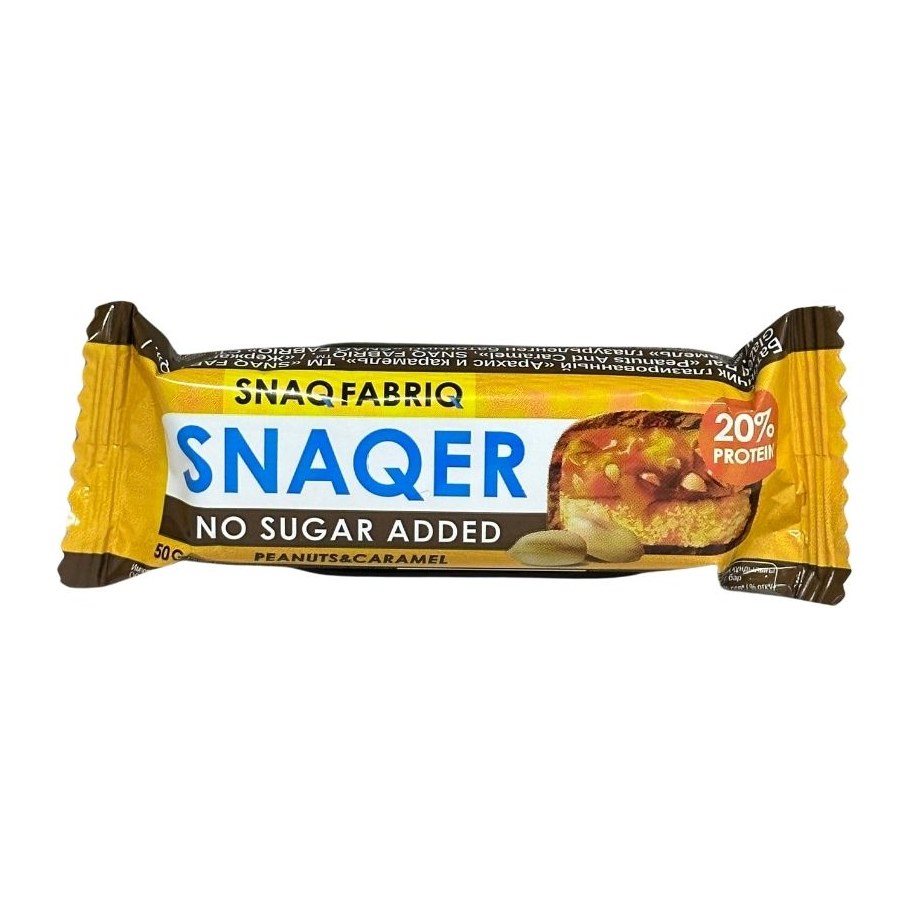 SNAQ FABRIQ Батончик глазированный Арахис и карамель 50гр 30шт