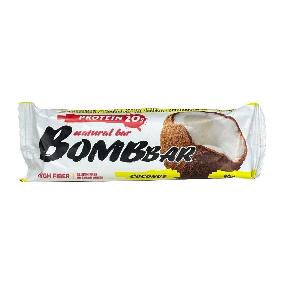 Bombbar батончик Кокос 60гр 20шт