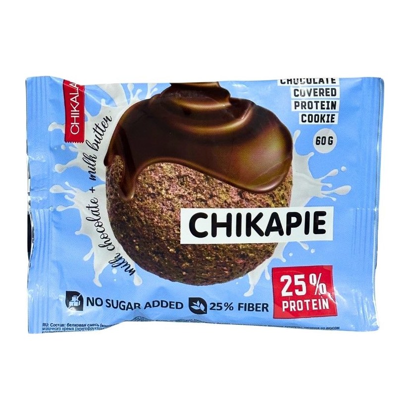 Chikalab Печенье глазированное с начинкой 60гр Шоколадное 9шт