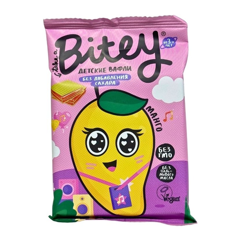 Bitey Вафли фруктово-овощные Манго-Морковь 35гр 10шт