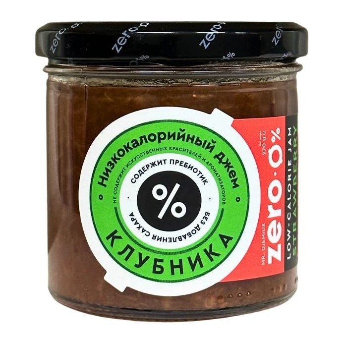 Мистер Джемиус Низкокалорийный джем Клубника 270 мл 8шт