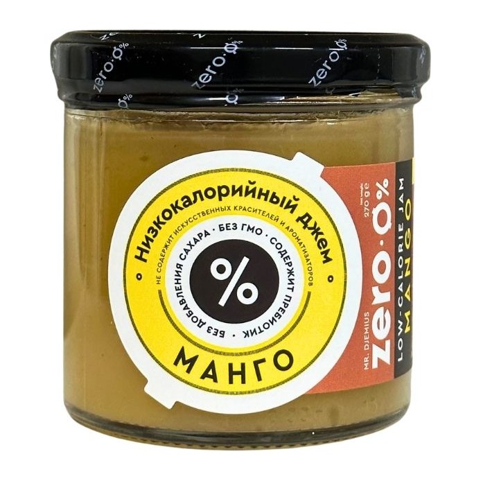Мистер Джемиус Низкокалорийный джем Манго 270 мл 8шт