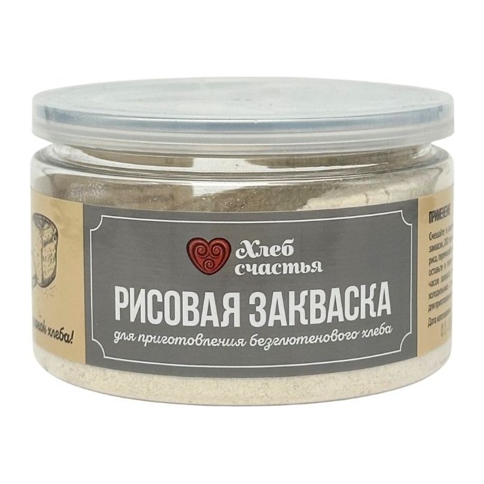 Хлеб счастья Закваска рисовая масса 100гр банка