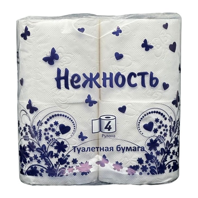 20% Нежность Туалетная бумага 4шт