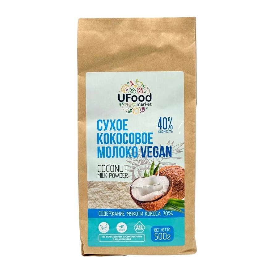 Ufood Сухое кокосовое молоко AFI Vegan 40% дой-пак 500гр