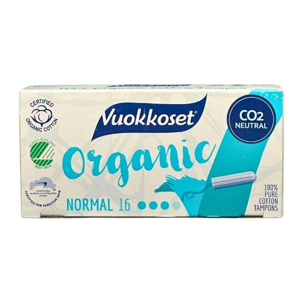 20% Vuokkoset 16 Organic normal Тампоны женские гигиенические 20шт
