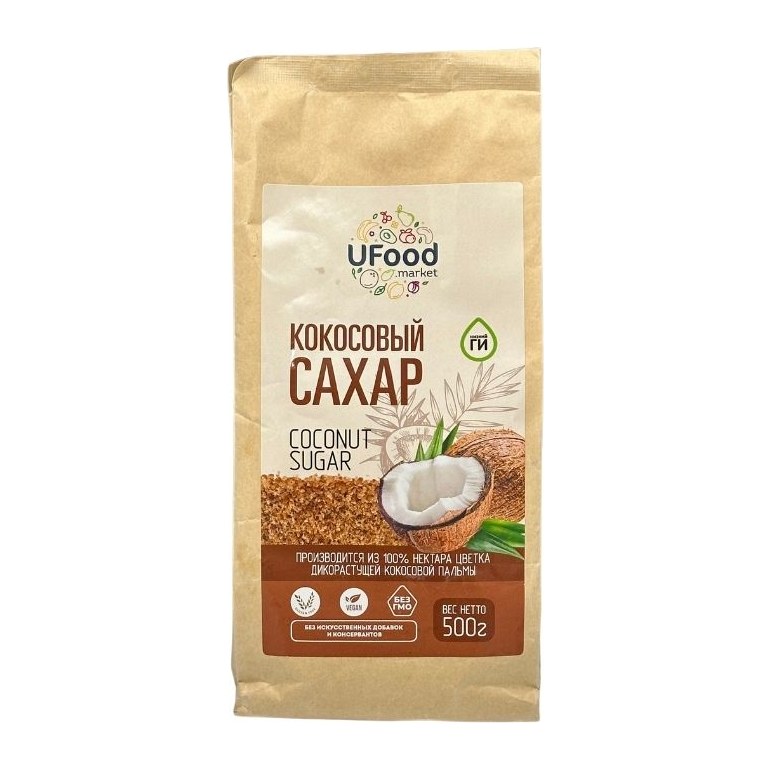 Ufood Кокосовый сахар Neera дой-пак 500гр