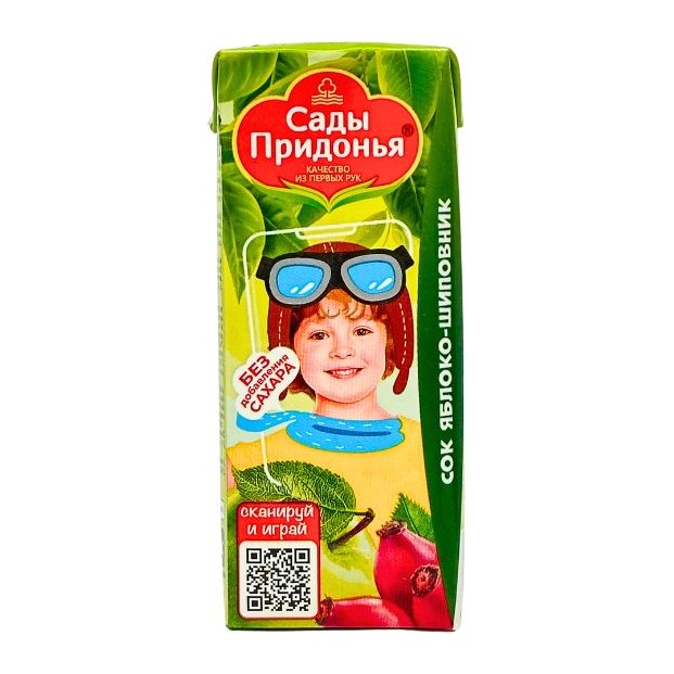 Сады Придонья Сок Яблоко-шиповник с мякотью 200мл 27шт