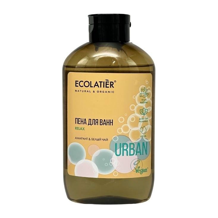ECOLATIER URBAN Пена для ванн амарант и белый чай 600мл