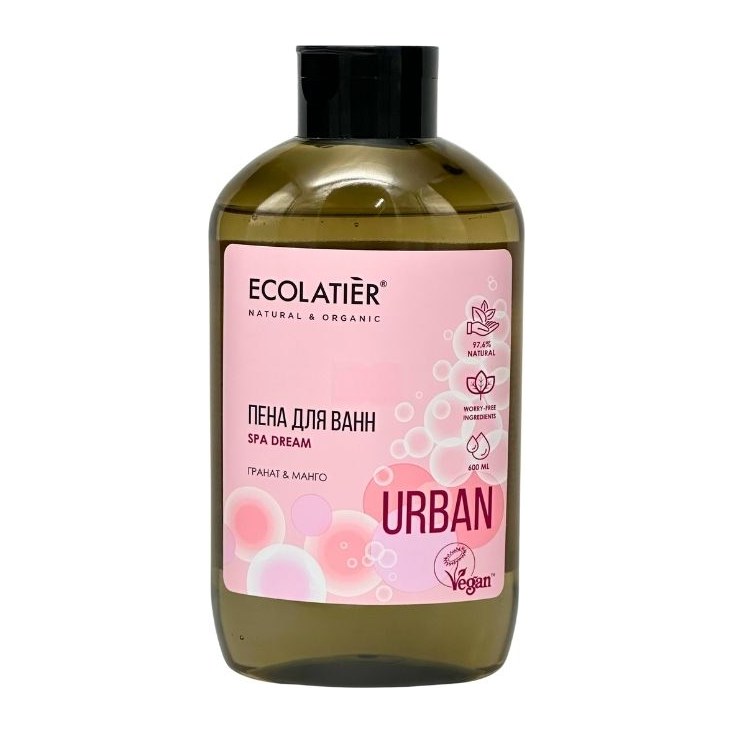 ECOLATIER URBAN Пена для ванн гранат и манго 600мл