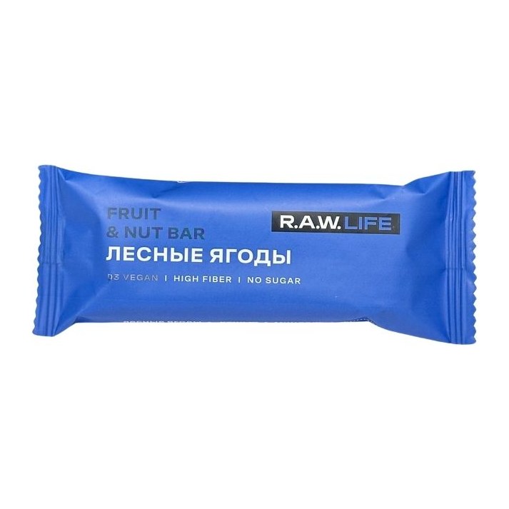 Рау Лайф Орехово-фруктовый батончик Лесные ягоды 47гр 15шт