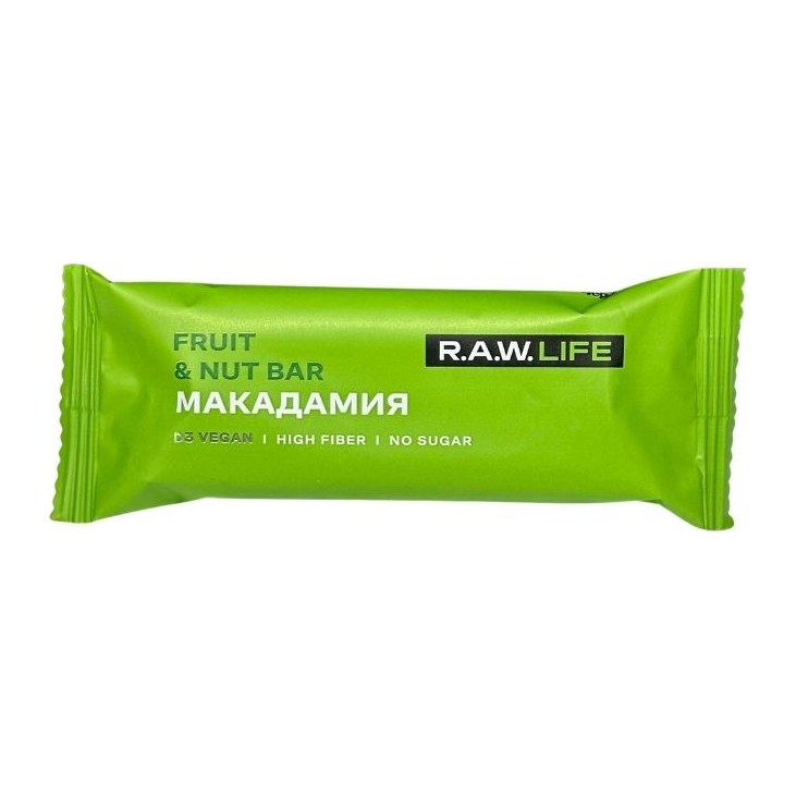 Рау Лайф Орехово-фруктовый батончик Макадамия 47гр 15шт