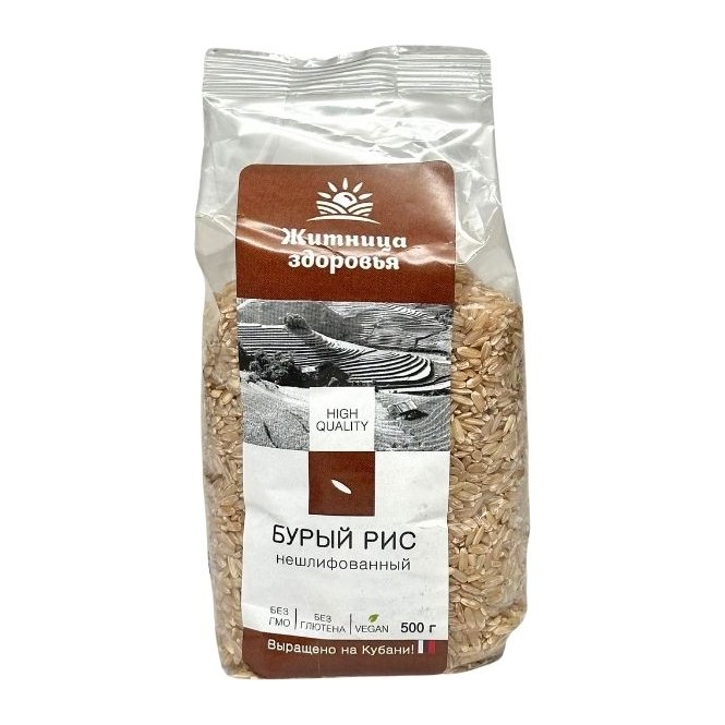 Житница Рис нешлифованный бурый 2кг 6шт