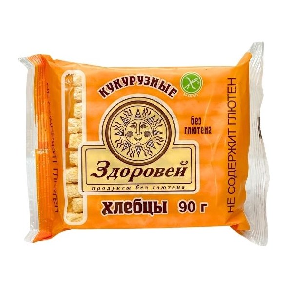 Здоровей Хлебцы Кукурузные хрустящие 90гр 38шт