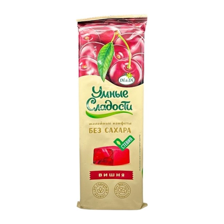 Конфеты Умные сладости желейные со вкусом вишни 90 гр 10 шт