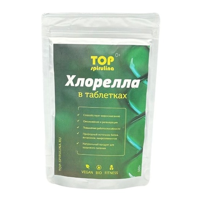 Хлорелла (Топ спирулина) 100гр в таблетках