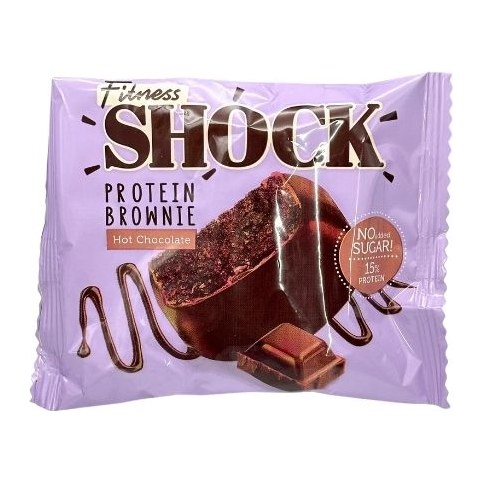 FitnesShock Изделие кондитерское глаз. Брауни горячий шоколад 50гр 10шт