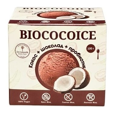 10% Galamilk Десерт взбитый замороженный Кокос шоколад 100гр