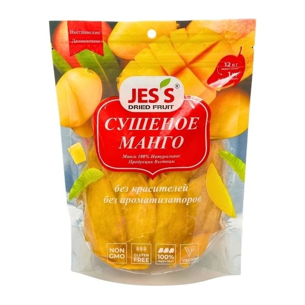 Jess Манго сушеное пакет 500гр