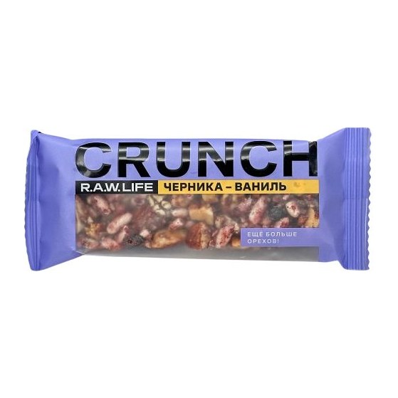 Рау лайф Ореховый батончик CRUNCH Choco Черника-ваниль