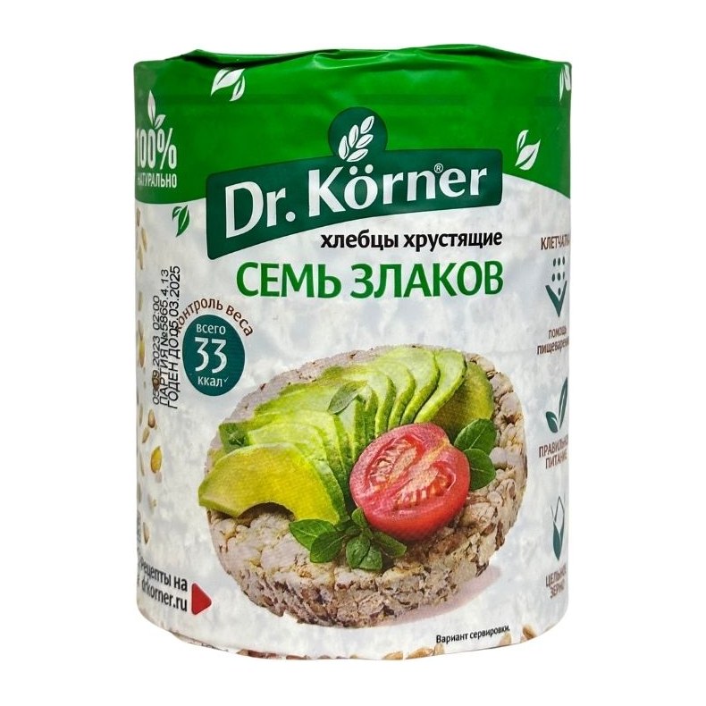 Dr Korner Хлебцы хрустящие семь злаков 100гр