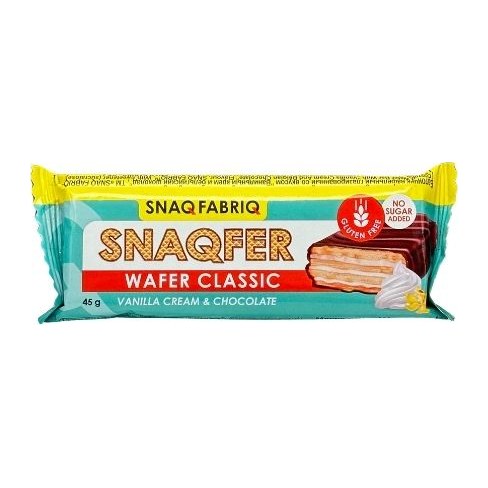 SNAQ FABRIQ Батончик вафельный глазированный со вкусом Ванильный крем и бельгийский шоколад 45гр 20ш