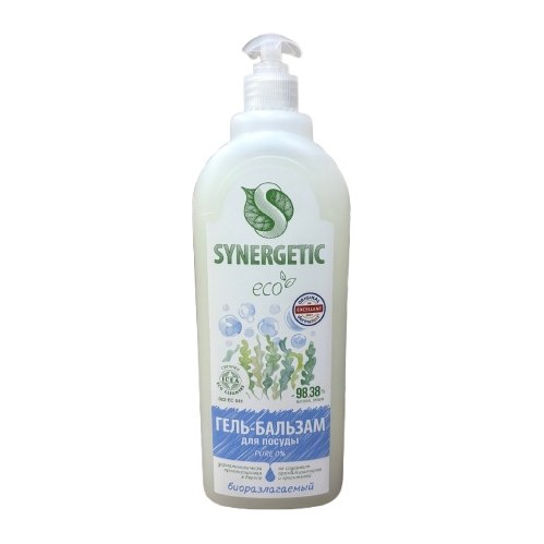 Синергетик Гель-бальзам для мытья посуды Pure 0% 1л 8шт